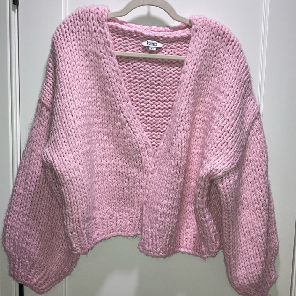 Beginning Botique Sorbet Pink Chunky Cardigan. Size: XS . NWOT